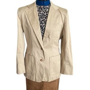 Lauren Ralph Lauren Khaki Utility Blazer Jacket Size 6